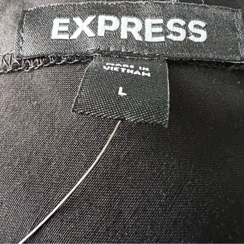 Express Black Slip Dress NWT | Size Large | Minimalist Unlined Spaghetti Strap - Picture 9 of 11